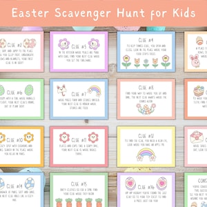 Easter Scavenger Hunt for Kids Printable Indoor Easter Treasure Hunt Easter Scavenger Hunt for Kids Printable Indoor Easter Treasure Hunt