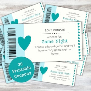 Printable Father&#39;s Day Coupons, Birthday Coupon Book Dad, Coupons Book for Him, Love Coupons for Husband, Creative Gift for Boyfriend
