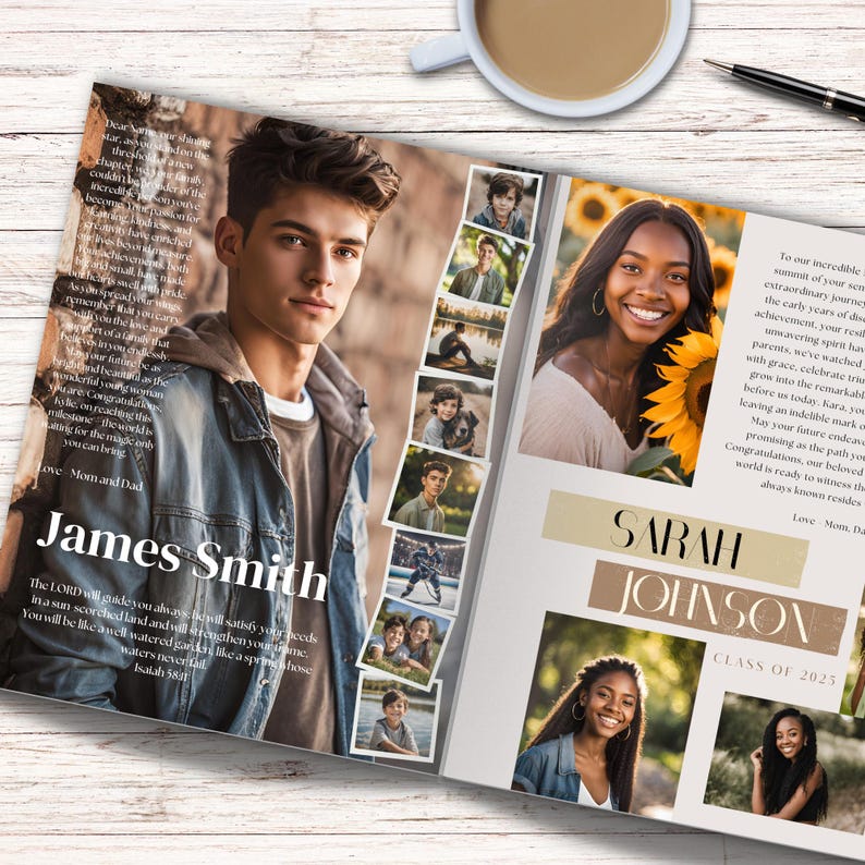 High School Senior Yearbook Ad Template, Editable Full Page Yearbook Ad ...