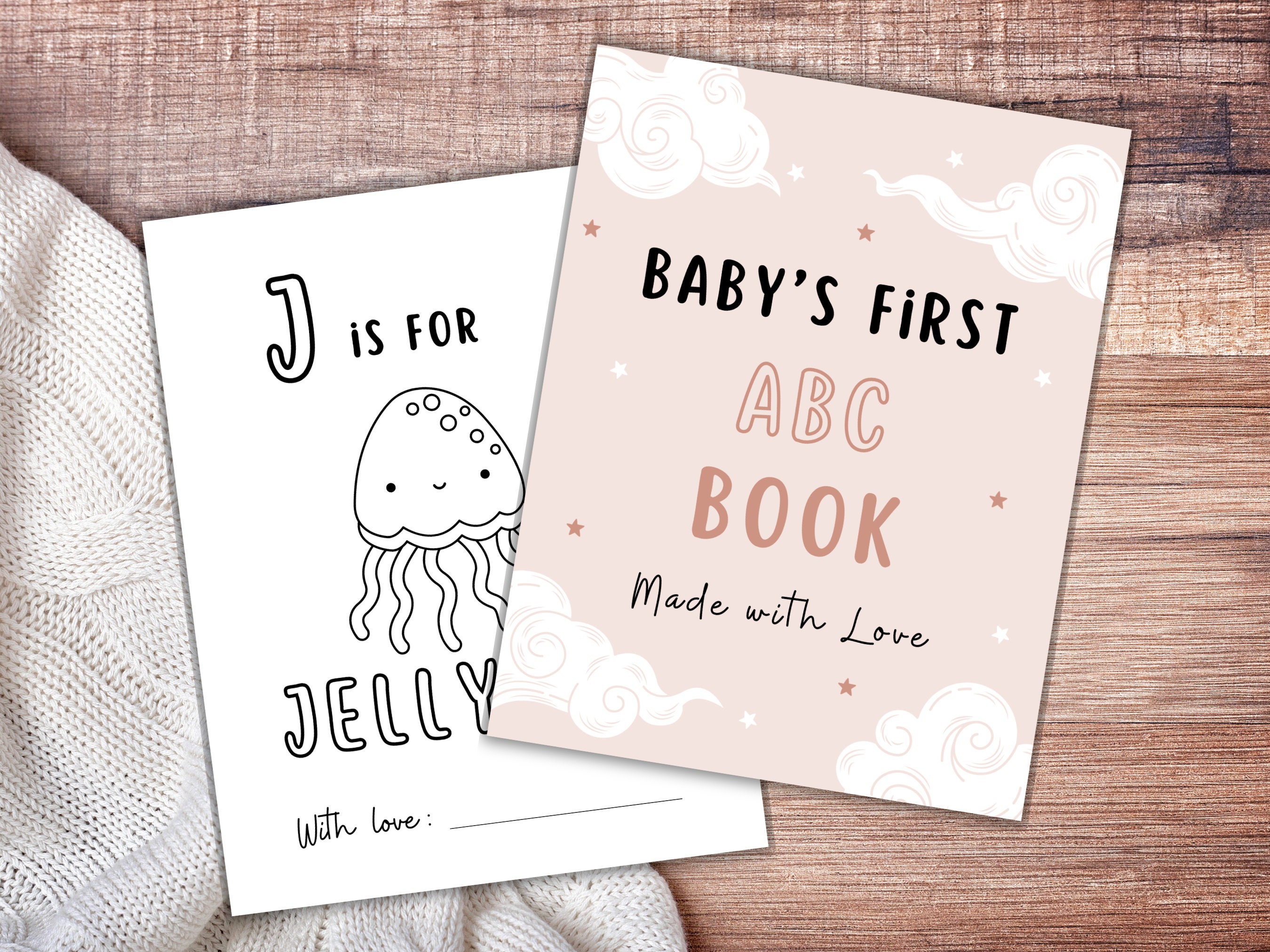 ABC Coloring Book Baby Shower Alphabet Coloring Pages for - Etsy