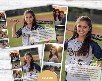 High School Senior Yearbook Ad Template Bundle, Full Page Yearbook Ad Layout, Half Page Graduation Tribute, Quarter Page Senior Ad