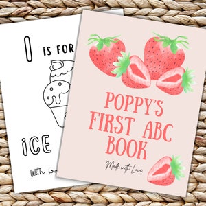 Custom ABC Coloring Book: Baby Shower Alphabet Game (Digital Download)