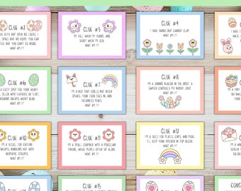 Easter Scavenger Hunt for Teens: Printable Clue Cards (PDF)