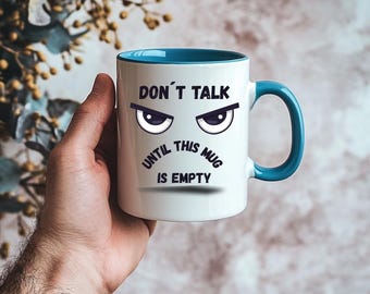 Lustiges zorniges Gesicht Kaffeebecher: Sarkastisches Geschenk für Arbeit