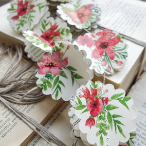 Ghirlanda di fiori rossi, ghirlanda di carta rossa, decorazioni per matrimoni rossi, decorazioni per addio al nubilato rosse, decorazioni per feste in giardino, decorazioni per compleanni rossi