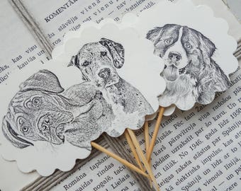 Dog cupcake toppers – pet birthday, puppy party & dog celebration