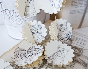3D cat garland – kitten nursery decor, baby shower & kids birthday