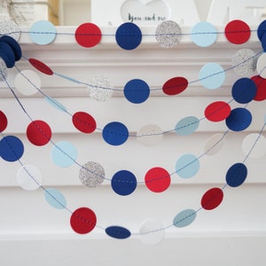 Decorazioni per feste a tema marinaio, decorazioni per feste a tema "Ahoy Boy", ghirlande per compleanno bambino, decorazioni per baby shower bambino, ghirlande di carta blu, decorazioni di carta rossa