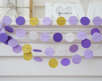 Purple garland, Lavender wedding decorations, Lavender bridal shower, Purple baby shower decorations, gold wedding decorations, custom decor