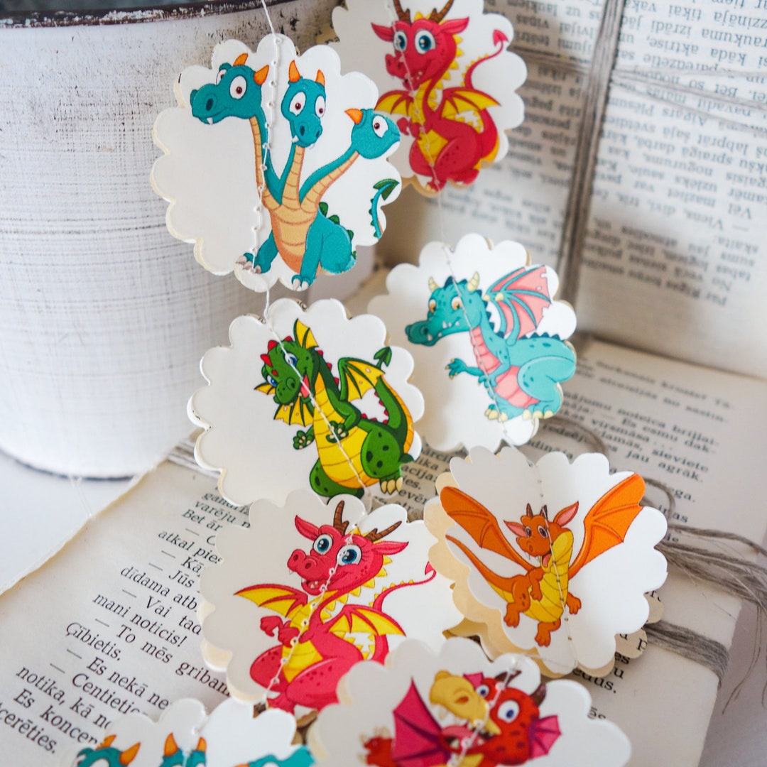 Dragon Party Decorations, Dragon Birthday Decor, Dragon Birthday Banner ...