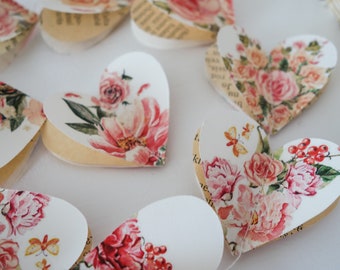 Guirnalda de bayas en forma de corazón en 3D: ideal para bodas, despedidas de soltera y decoración del hogar.
