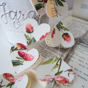 Ghirlanda di peonie, ghirlanda di carta di peonie, decorazioni per addio al nubilato con peonie, decorazioni per cameretta con peonie, sfondo di peonie, decorazioni da parete con peonie, regalo di peonie