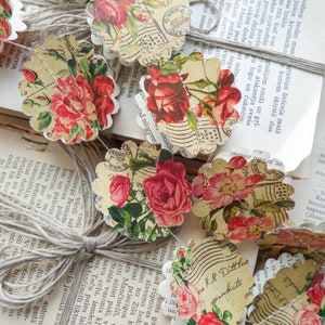 Ghirlanda di carta con rose, decorazioni vintage con rose, decorazioni per addio al nubilato con rose, decorazioni per feste con rose, ghirlanda di rose per matrimoni, regali con rose