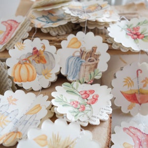 3D Paper Fall Garland: Autumn Home Decor, Vertical Strand