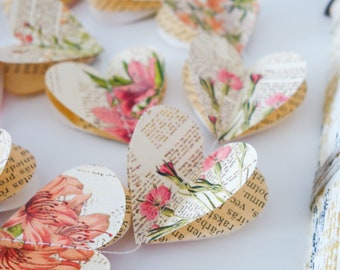 pink wildflower garland – 3d paper flower wedding and nursery decor