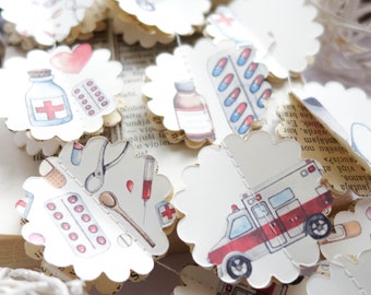 Ambulance garland – 3D medical party banner for nurse, doctor & kids
