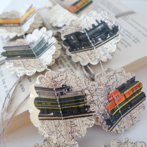 Train garland, Train birthday decorations, train birthday banner, train party decorations, train nursery decor, train birthday banner