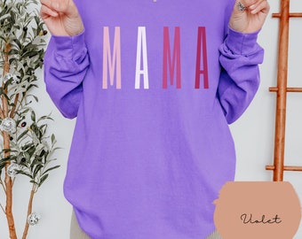 Mama Sweatshirt, Muttertagsgeschenk, Shirt für Mama, Valentinstag Geschenk, Geburtstagsgeschenk, süßes Mama Geschenk für Sie, erwartet Mama Geschenk