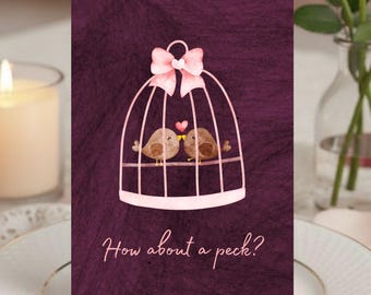 ROMANTIC Valentine’s Day Card, Cute Valentines LoveCard Valentines with White Envelopes