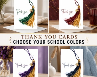 Graduation Thank You Card SETS Class of 2026 | School Colors | Grad ThankYou Notes | ThankYouCards
