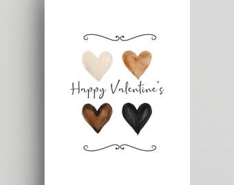 Valentine Card SETS of 10, 30, 50 or 1 SINGLE ValentineCard - Folded Valentine's Day Cards with Envelopes