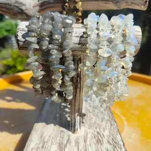 Labrodorite & Opal Crystal Chip Bracelets