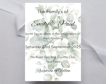 Wedding Invitation | Digital Wedding Invite | Editable Wedding Invites | Instant Download | Minimal Wedding Invite Suite