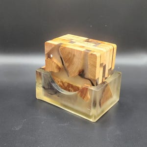 Wood and Resin coaster sets, Japanese tea wooden coaster