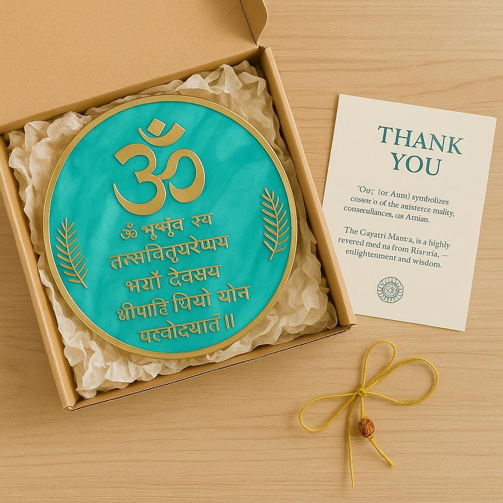 Gayatri Mantra Wall Art – Om Symbol Resin Frame - Etsy