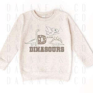 D is for Dinosaurs PNG | Cute Kids Dinosaur Sublimation File | Preschool Boy Tee Design | Instant Digital Download