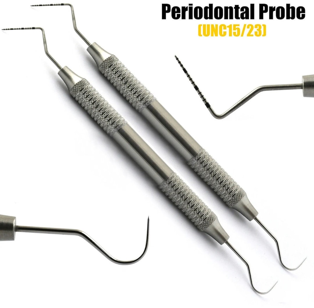3x Dental Perio Probe 15UNC Blue, High Quality Dental Instruments