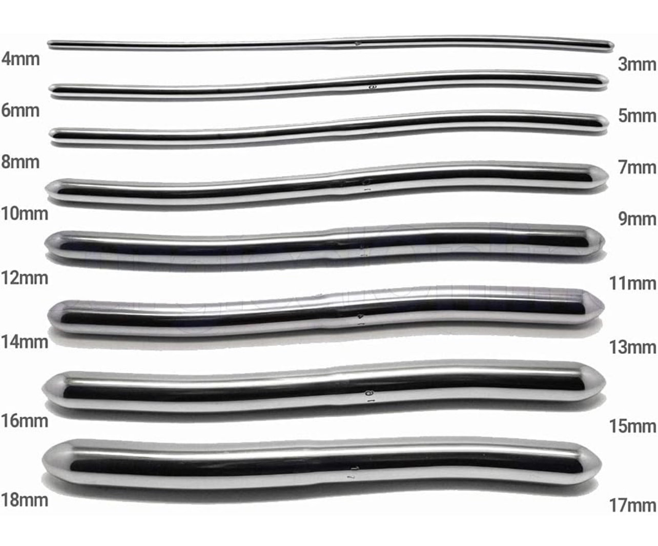 8 Hegar Medical Dilator Sounds Set 7.5 Inch Double Ended Instrument