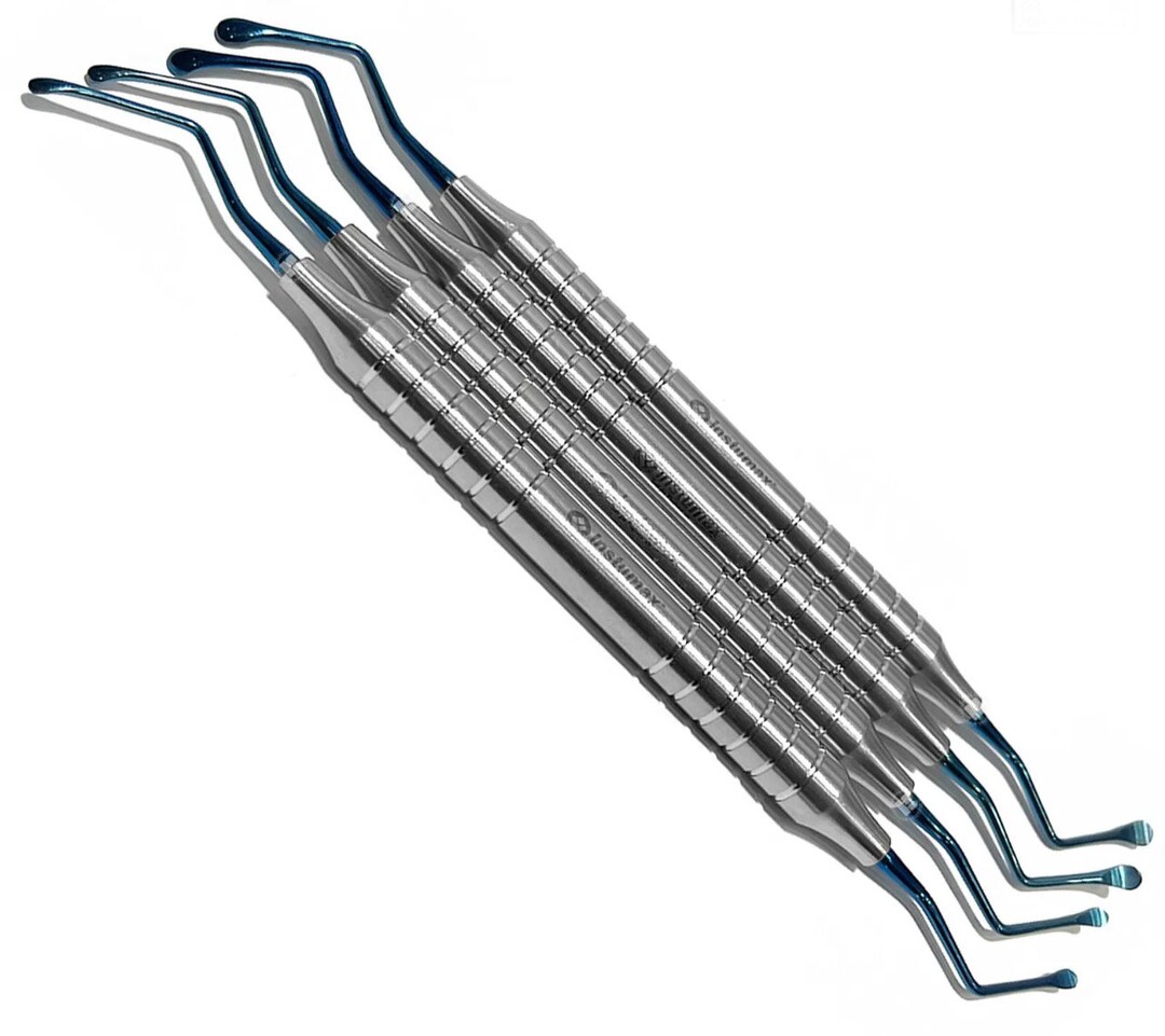 Dental Lucas Bone Curette Blue Surgical Periodontal Implant Instruments