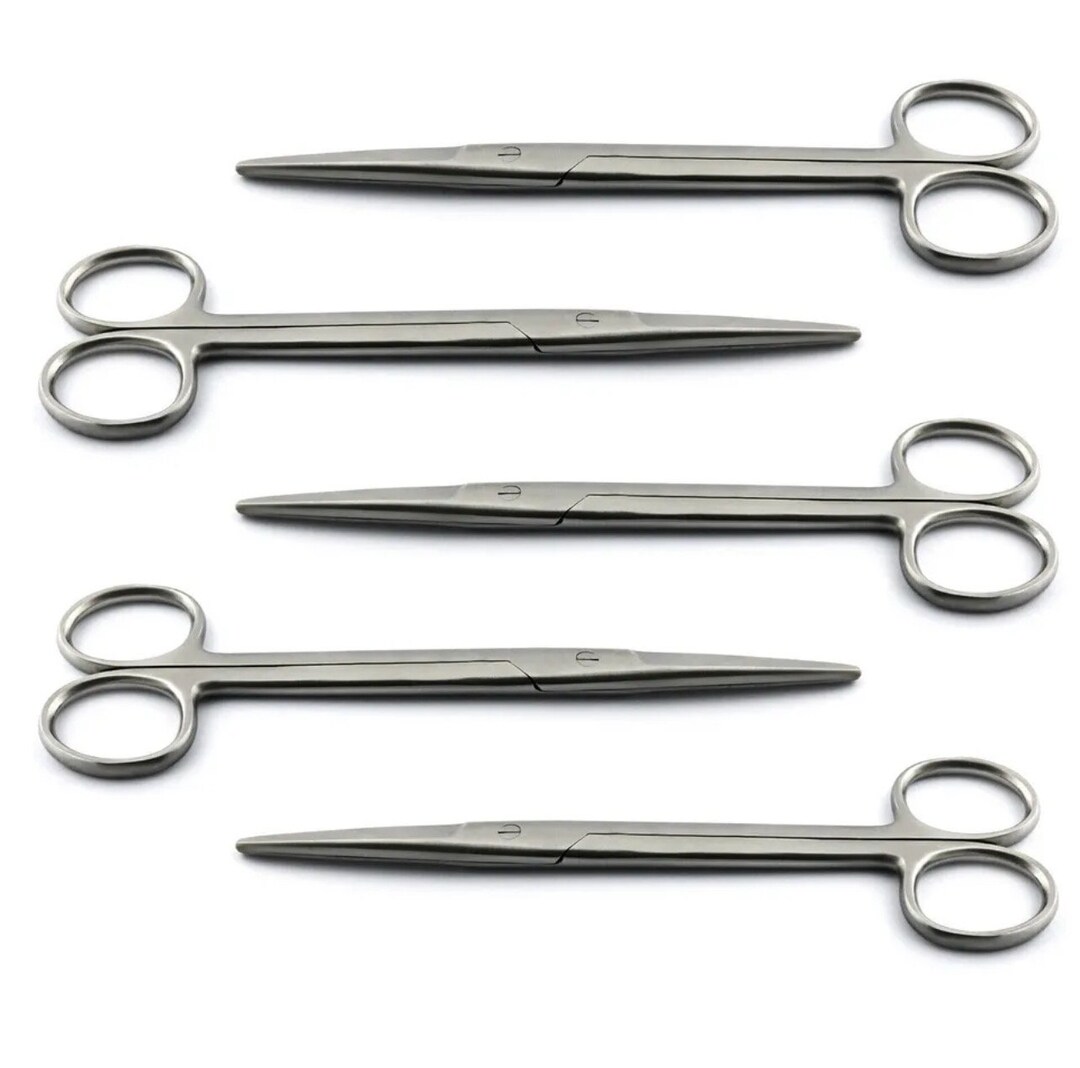 5 Pcs Mayo Scissors Straight 6