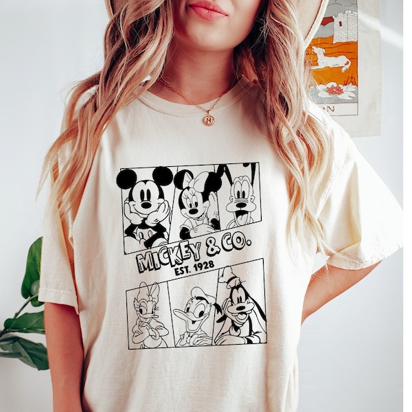 Comfort Colors Vintage Mickey & Co 1928 Shirt,Vintage Disney Shirt,Disneyland Shirt,Disneyworld Shirt,Family Matching Shirt,Mickey Shirt