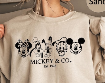 Vintage Disneyland Sweatshirt,Mickey and Friends Sweatshirt,Mickey & Co Shirt,Disneyland Trip Sweatshirt,Disney Family Matching Sweatshirt
