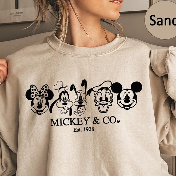Vintage Disneyland Sweatshirt,Mickey and Friends Sweatshirt,Mickey & Co Shirt,Disneyland Trip Sweatshirt,Disney Family Matching Sweatshirt