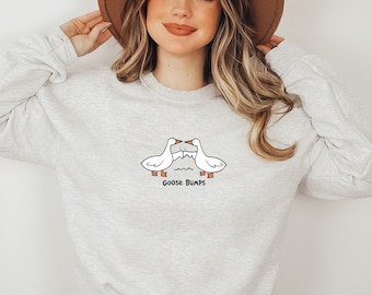 Goose Bumps Sweatshirt: Funny Goose Couple Shirt