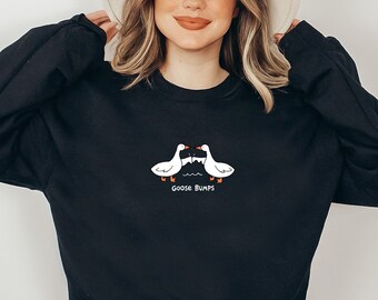 Goose Bumps Sweatshirt: Silly Goose University Crewneck