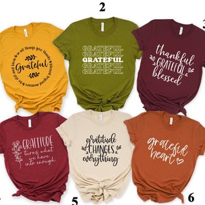 Grateful Thanksgiving Shirt: Fall Gratitude Tee