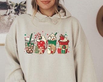 Christmas Coffee Hoodie: Holiday Drinks Sweatshirt