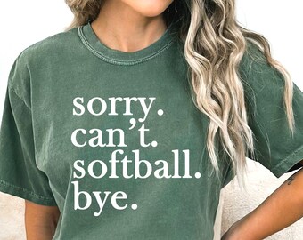 Comfort Colors Softball Shirt: Funny Player Tee, Softball Mom Gift