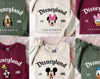 Vintage Disneyland Sweatshirt,Mickey and Friends Sweatshirt,Disney Sweater,Disney Trip,Disneyland Family Matching,Disneyland Family Vacation