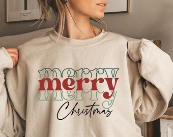 Christmas Sweatshirt,Merry Christmas Sweatshirt,Christmas Gift for Women,Christmas Sweatshirt For Women,Holiday Sweater,Christmas Gift