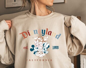 Retro Mickey And Friends Disneyland Est 1955 Sweatshirt,Vintage Disneyland Crewneck Sweatshirt,Disneyland Shirt,Family Vacation Sweatshirt