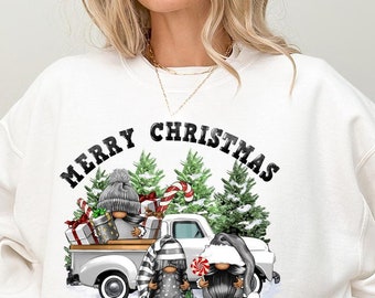 Merry Christmas Gnomes Sweatshirt: Holiday Winter Hoodie
