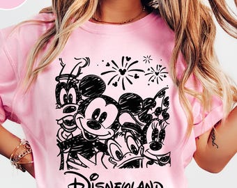 Comfort Colors Vintage Disneyland Shirt,Mickey And Friends Shirt,Disney Trip Shirt,Disneyworld Shirt,Disney Vacation Shirt