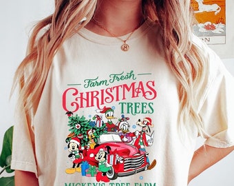 Comfort Colors Mickey and Friends Christmas Shirt