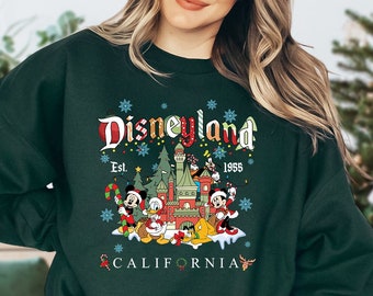 Mickey and Friends Christmas Sweatshirt,Vintage Disneyland Christmas Sweatshirt,Disneyland Sweatshirt,Christmas Family Shirt