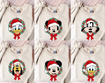 Disneyland Christmas Sweatshirt: Vintage Mickey and Friends Family Sweater